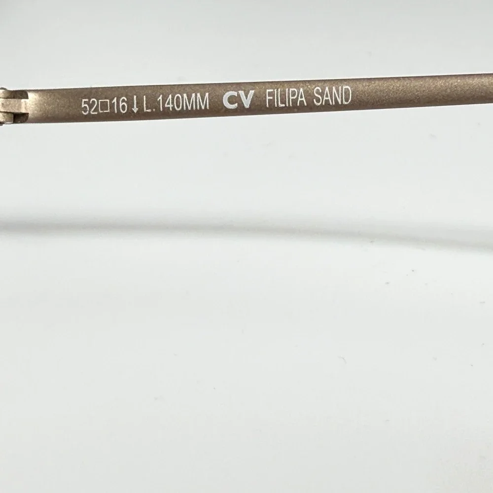BCBGMAXAZRIA Filipa‎ Sand Eyeglasses Frames 52-16-140 Gold Cat Eye CV 21793